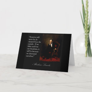 Abraham Lincoln Quote & Portrait Kaart