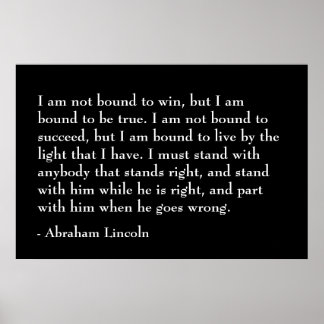 Abraham Lincoln Quote Poster
