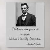 Abraham Lincoln Quote Poster (Voorkant)