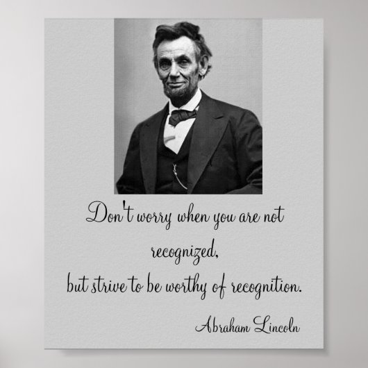 Abraham Lincoln Quote Poster (Voorkant)