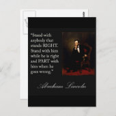 Abraham Lincoln Quote "Sta met iedereen..." Briefkaart (Voorkant / Achterkant)