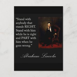 Abraham Lincoln Quote "Sta met iedereen..." Briefkaart