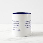 Abraham Lincoln Quote Tweekleurige Koffiemok (Center)