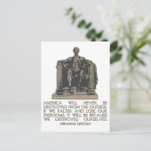 Abraham Lincoln Quote: We hebben onszelf vernietig Briefkaart (Staand voorkant)