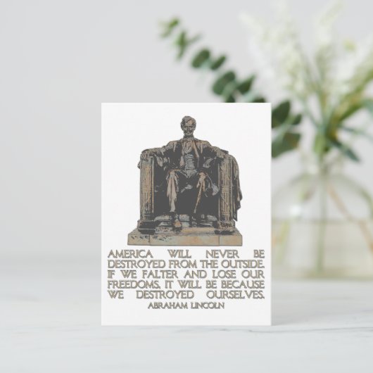 Abraham Lincoln Quote: We hebben onszelf vernietig Briefkaart (Staand voorkant)