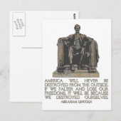 Abraham Lincoln Quote: We hebben onszelf vernietig Briefkaart (Voorkant / Achterkant)