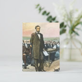 Abraham Lincoln Recites the Gettysburg Address Vin Briefkaart (Staand voorkant)