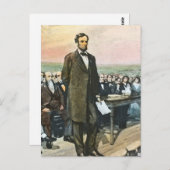Abraham Lincoln Recites the Gettysburg Address Vin Briefkaart (Voorkant / Achterkant)
