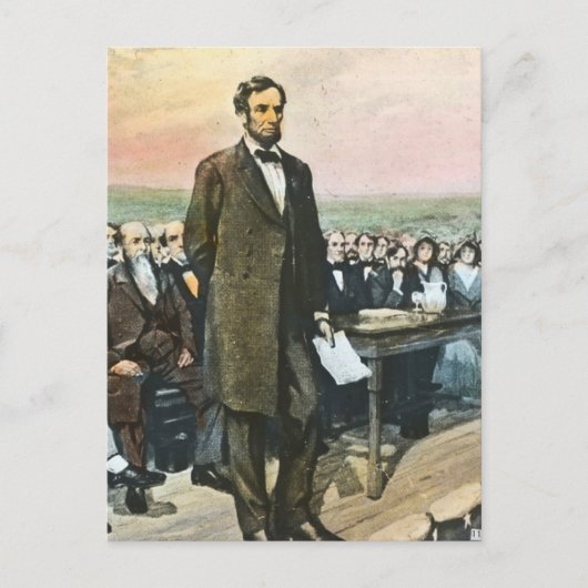 Abraham Lincoln Recites the Gettysburg Address Vin Briefkaart (Voorkant)