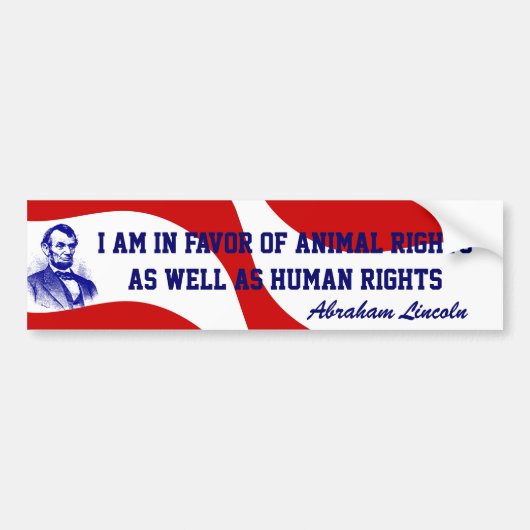 Abraham Lincoln Red White Blue Bumperstickers (Voorkant)