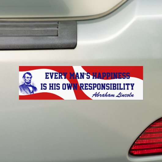 Abraham Lincoln Red White Blue Bumperstickers (Op auto)