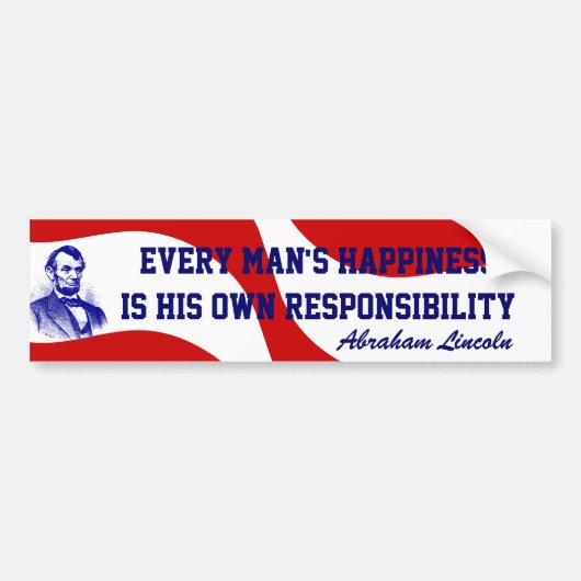 Abraham Lincoln Red White Blue Bumperstickers (Voorkant)