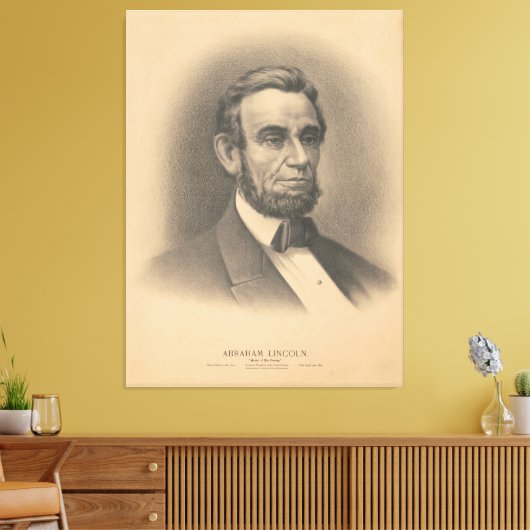 Abraham Lincoln, ‘Redder van zijn land’ Canvas Afdruk (Insitu (Woonkamer))