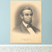 Abraham Lincoln, ‘Redder van zijn land’ Canvas Afdruk (Insitu (Houten vloer))