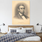 Abraham Lincoln, ‘Redder van zijn land’ Canvas Afdruk (Insitu (Slaapkamer))