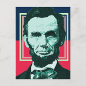 Abraham Lincoln - Retro Briefkaart (Voorkant)