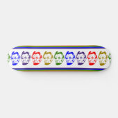 Abraham Lincoln Retro Multicolored Skateboard (Horizontaal)