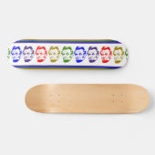 Abraham Lincoln Retro Multicolored Skateboard (Horizontaal)