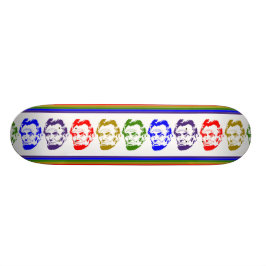 Abraham Lincoln Retro Multicolored Skateboard