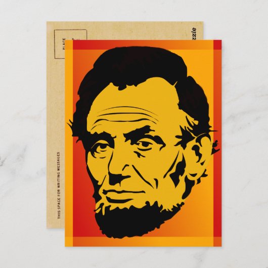 Abraham Lincoln Retro Pop Art Briefkaart (Voorkant / Achterkant)