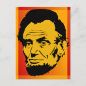 Abraham Lincoln Retro Pop Art Briefkaart (Voorkant)