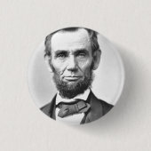 Abraham Lincoln Ronde Button 3,2 Cm (Voorkant)