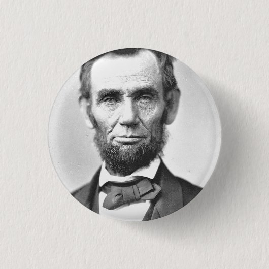 Abraham Lincoln Ronde Button 3,2 Cm (Voorkant)