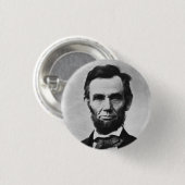 ABRAHAM LINCOLN RONDE BUTTON 3,2 CM (Voorkant /achterkant)