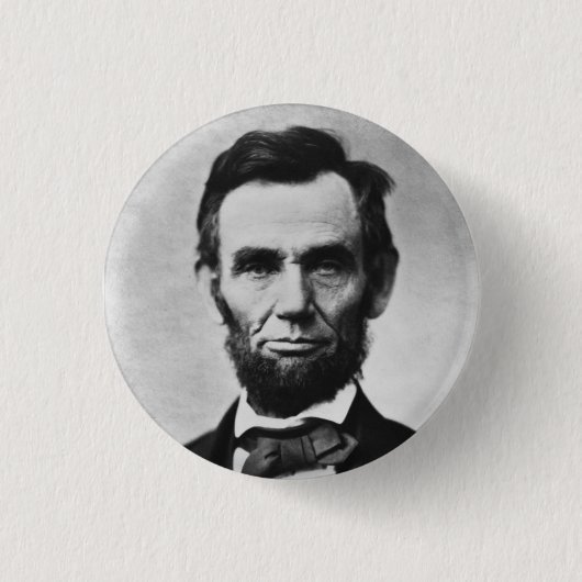 ABRAHAM LINCOLN RONDE BUTTON 3,2 CM (Voorkant)