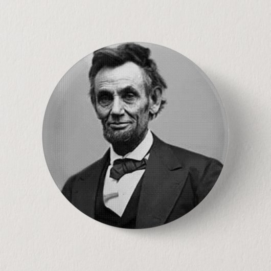 Abraham Lincoln Ronde Button 5,7 Cm (Voorkant)