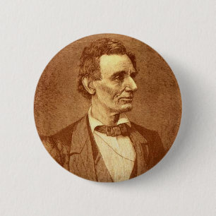 Abraham Lincoln Ronde Button 5,7 Cm