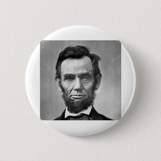 Abraham Lincoln Ronde Button 5,7 Cm (Voorkant)