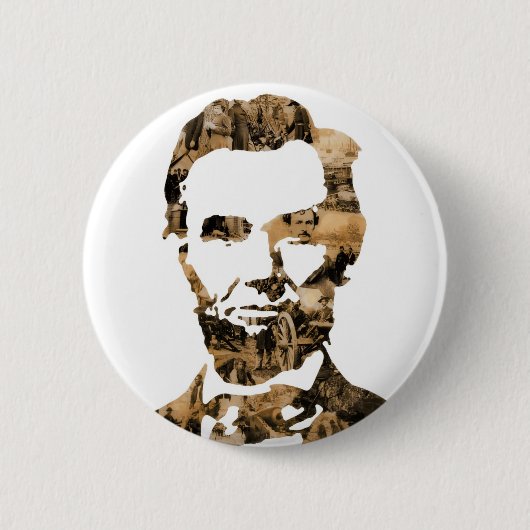 Abraham Lincoln Ronde Button 5,7 Cm (Voorkant)
