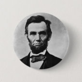 Abraham Lincoln Ronde Button 5,7 Cm (Voorkant)