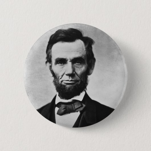 Abraham Lincoln Ronde Button 5,7 Cm (Voorkant)