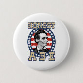 Abraham Lincoln Ronde Button 5,7 Cm (Voorkant)