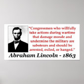 Abraham Lincoln: Saboteurs moeten.. Poster (Voorkant)