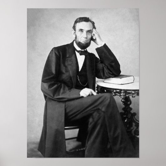 Abraham Lincoln Seated Portret Poster (Voorkant)