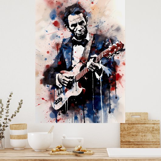 Abraham Lincoln Shredding Poster (Keuken)