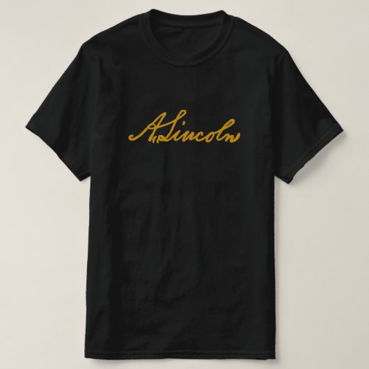 Abraham Lincoln Signature T-shirt (Design voorkant)