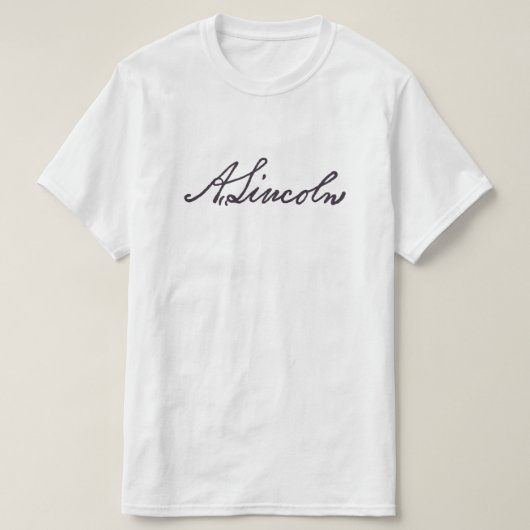 Abraham Lincoln Signature T-shirt (Design voorkant)
