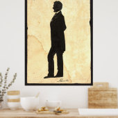 Abraham Lincoln Silhouette 1860 Poster (Keuken)