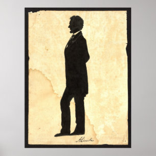 Abraham Lincoln Silhouette 1860 Poster
