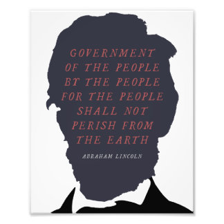 Abraham Lincoln Silhouette Foto Afdruk