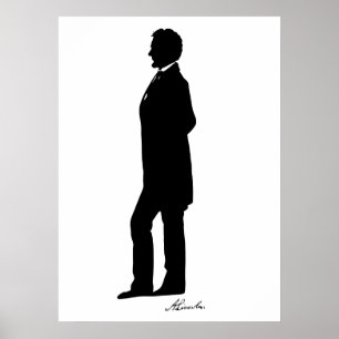 Abraham Lincoln Silhouette Poster