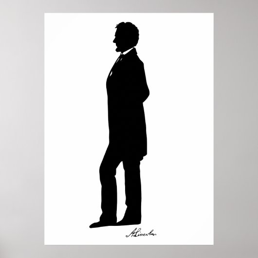 Abraham Lincoln Silhouette Poster (Voorkant)