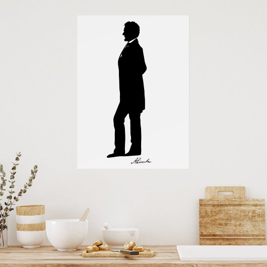 Abraham Lincoln Silhouette Poster (Keuken)