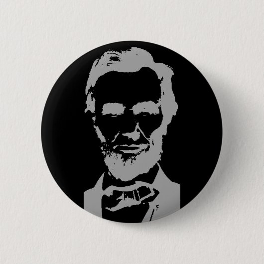 Abraham Lincoln silhouette Ronde Button 5,7 Cm (Voorkant)