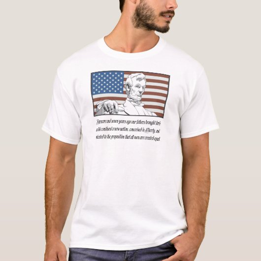 Abraham Lincoln Speech T-shirts (Voorkant)