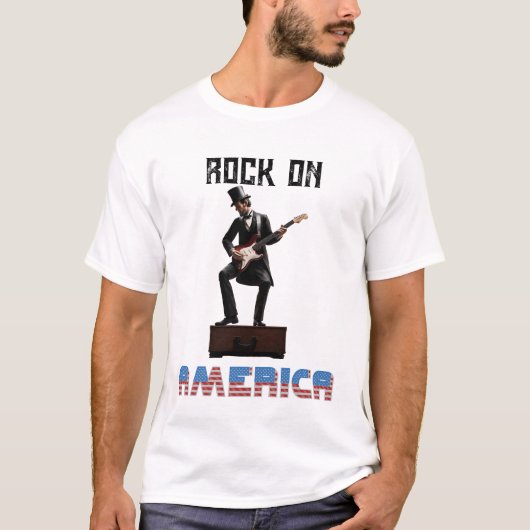 Abraham Lincoln speelt gitaar T-shirt (Voorkant)